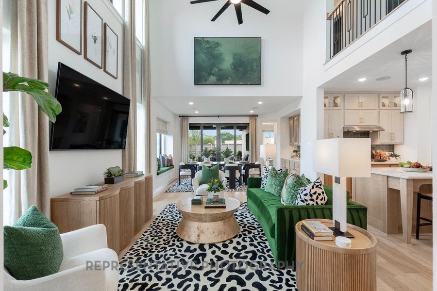 Furnished interior view inside a new home in Bridgeland: 40ft. lots, Cypress (Image 12).