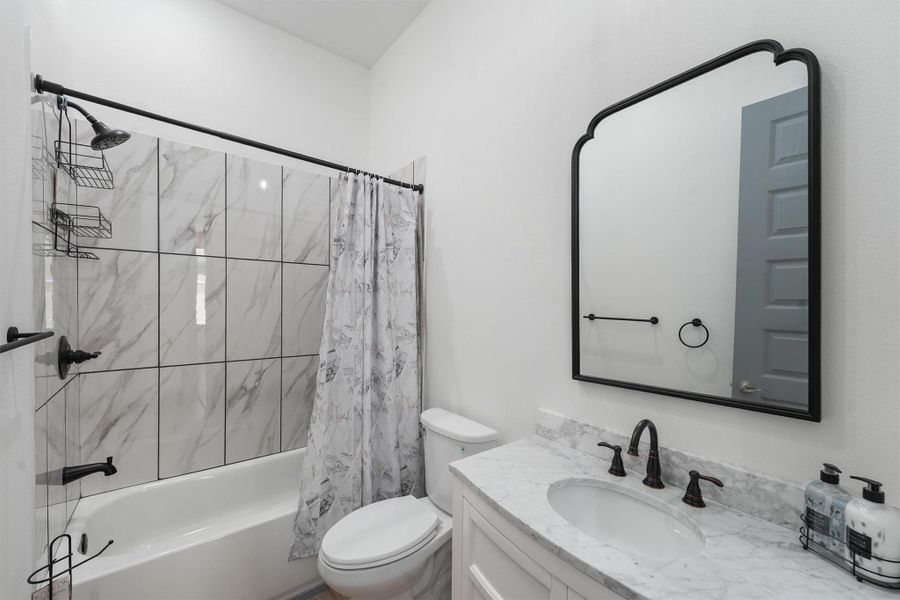 Furnished interior view inside a new home in , Point Blank (Image 8).