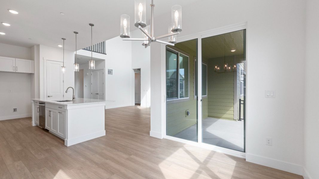 Furnished interior view inside a new home in Dillon Pointe - Journey, Broomfield (Image 13).