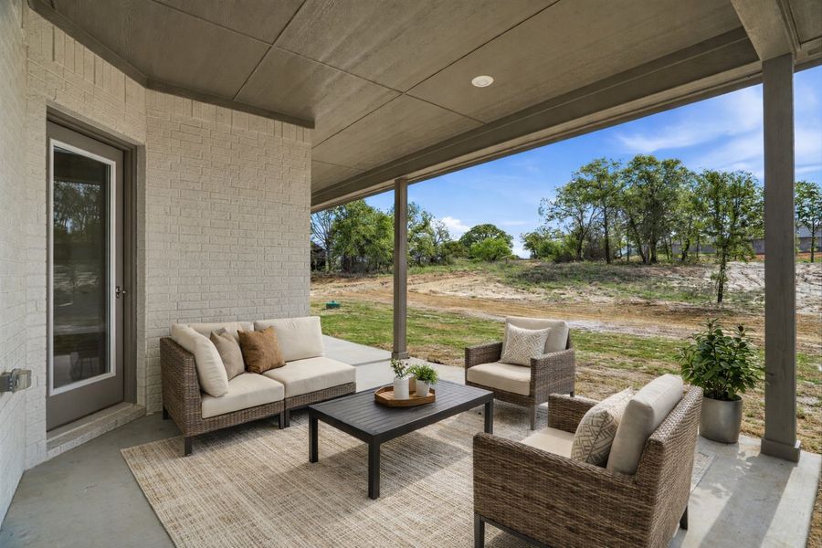 Exterior details and patio area of a home in Arbor Oaks, Boyd (Image 3).
