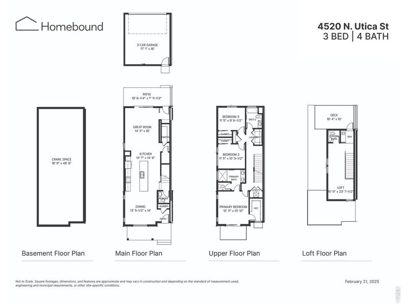 2D floor plan layout of this home in , Denver, CO (Image 3).