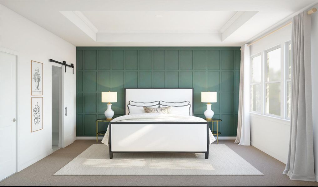 Spacious primary suite (*Artist rendering used for illustration purposes only and are subject to change without notice.)