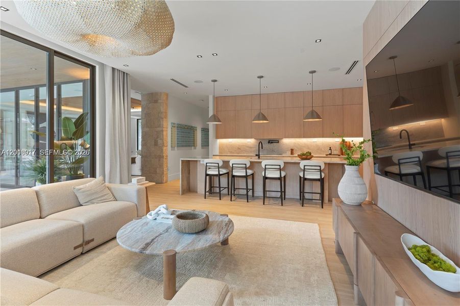 Furnished interior view inside a new home in , Miami (Image 9).