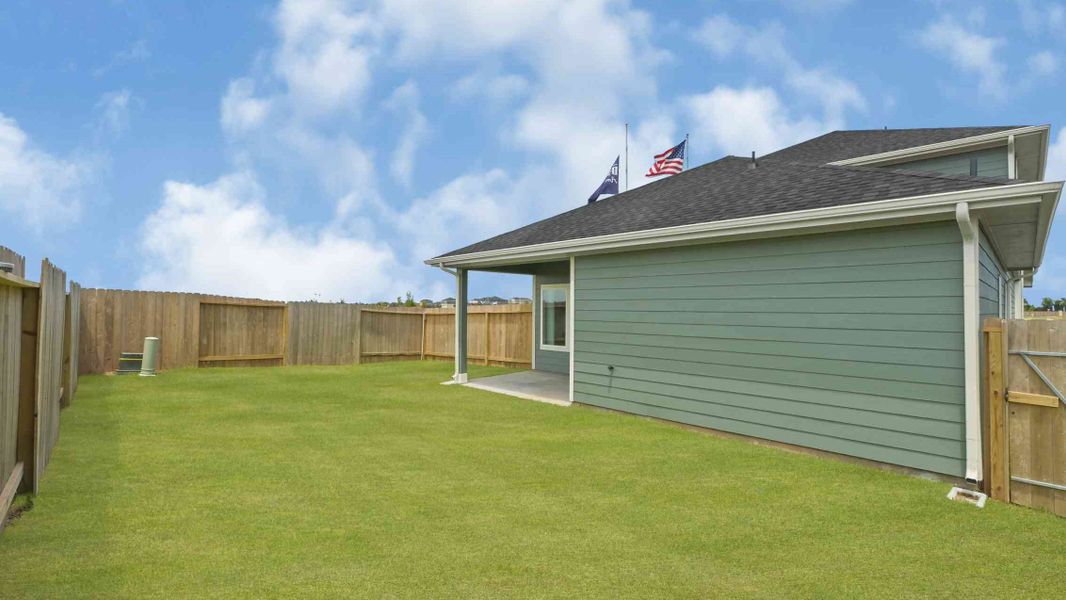 Representative exterior details of a home built from the Rachael - X30R by D.R. Horton in Holly Ridge, Rosenberg (Image 27). Representative exterior details of a home built from the Rachael - X30R by D.R. Horton in Holly Ridge, Rosenberg (Image 27).