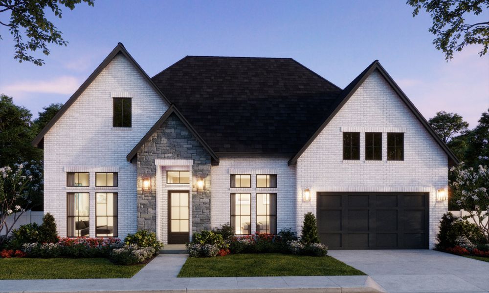 Representative exterior photo of a completed home built from the Chloe III by Southgate Homes in Windsong Ranch 71' Series, Prosper, TX (Image 24).