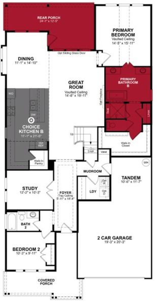 2D floor plan layout of this home in Bridgeland, Cypress, TX (Image 3).