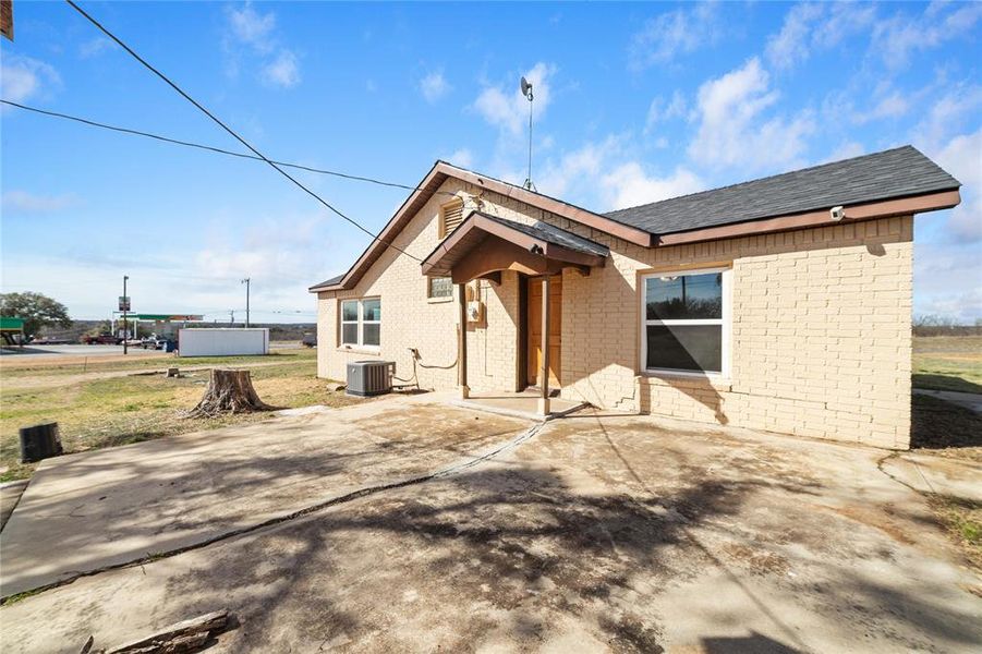 Exterior details and patio area of a home in , Brownwood (Image 4). Exterior details and patio area of a home in , Brownwood (Image 4).