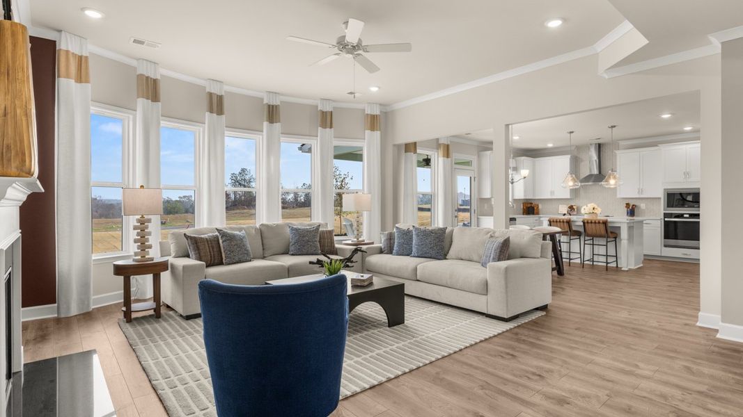 Representative furnished interior of a home built from the Savannah by D.R. Horton in Evergreen Crossing, Locust Grove (Image 16).