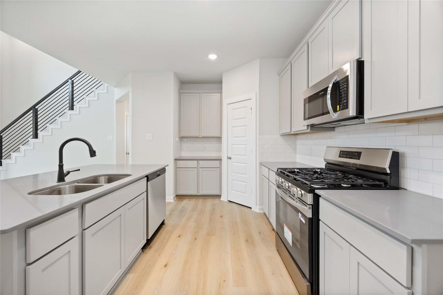 Furnished interior view inside a new home in Bluebonnet Village, Bellville (Image 9). Furnished interior view inside a new home in Bluebonnet Village, Bellville (Image 9).
