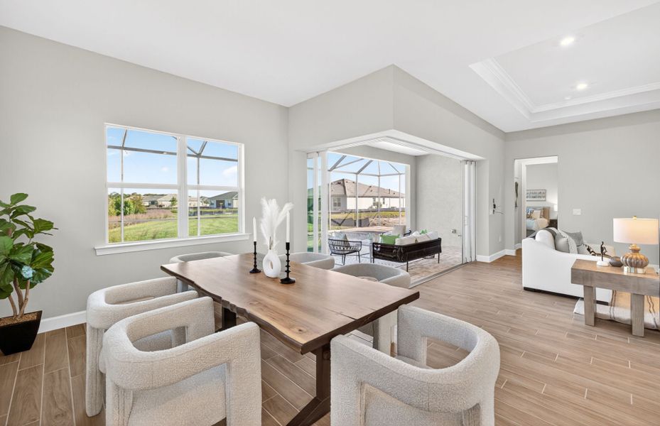 Furnished interior view inside a new home in Del Webb Oak Creek, North Fort Myers (Image 39).