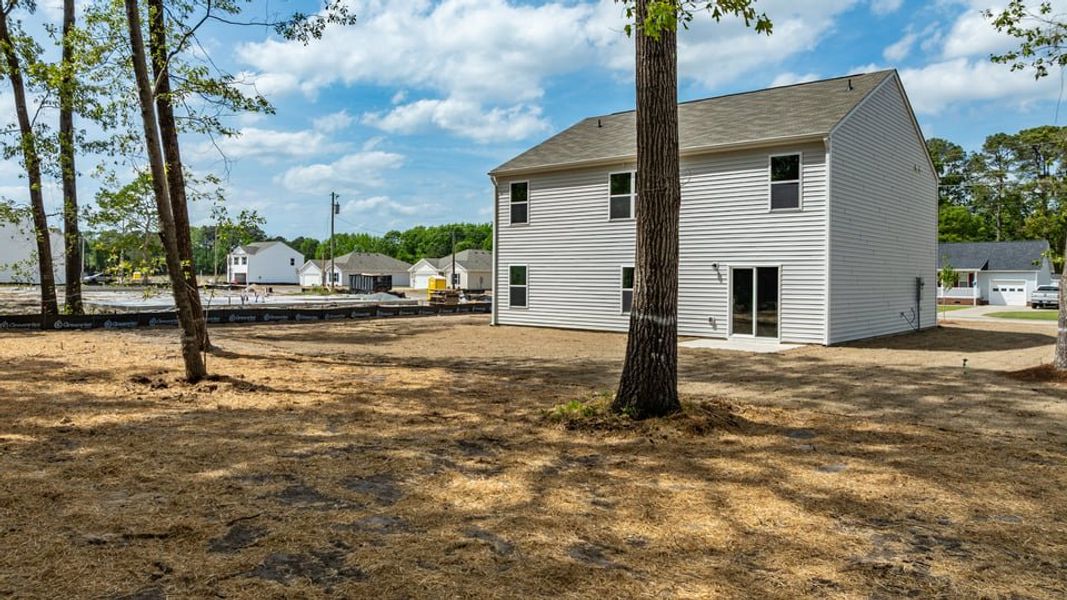 Exterior details and patio area of a home in Blair Ridge, La Grange (Image 21).