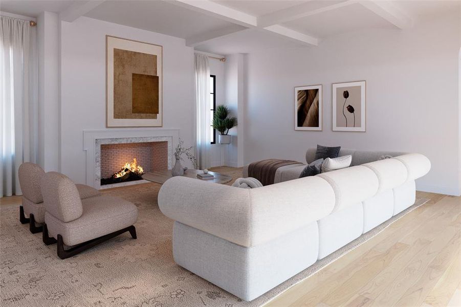 Furnished interior view inside a new home in , Dallas (Image 4).