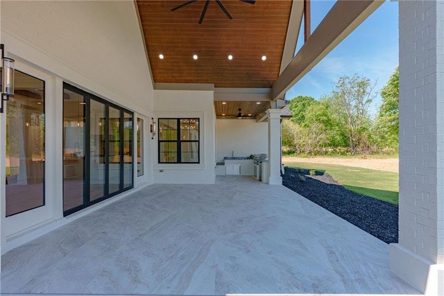 Exterior details and patio area of a home in , Monroe (Image 49).