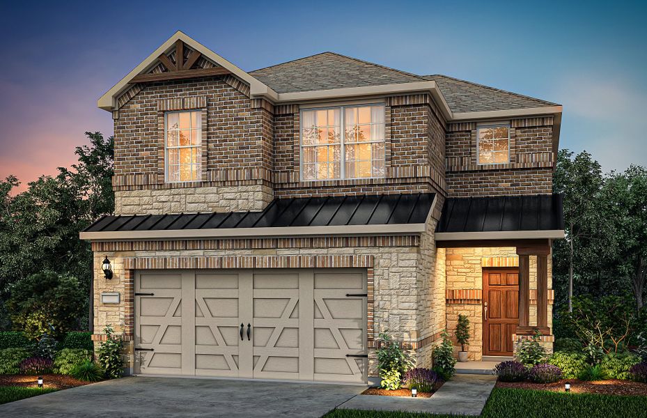 The Nelson, a two-story home with 2-car garage, sh