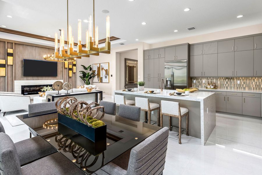 Representative furnished interior of a home built from the Oracle by GL Homes in Apex at Avenir, Palm Beach Gardens (Image 8).