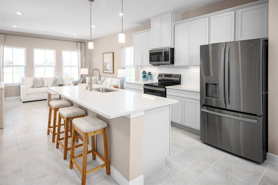 Furnished interior view inside a new home in Lake Mattie Preserve Townhomes, Auburndale (Image 10).