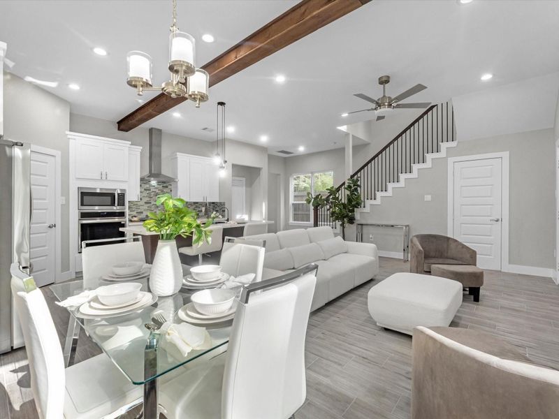Furnished interior view inside a new home in , Houston (Image 9).
