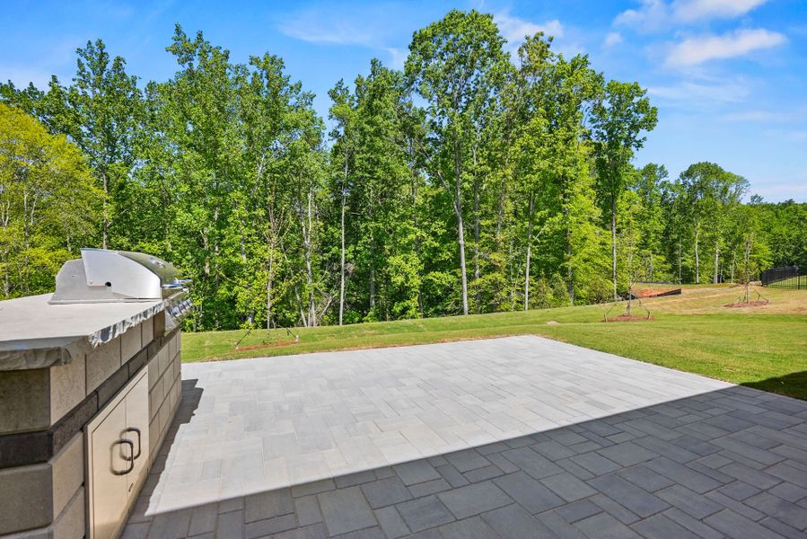 Exterior details and patio area of a home in Carolina Riverside, Belmont (Image 3).