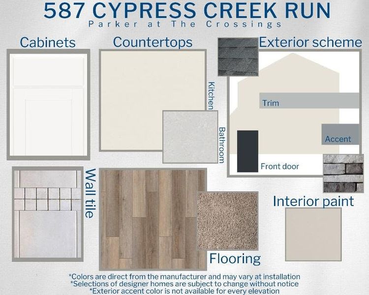 Parker - Colors for this home Parker - Colors for this home