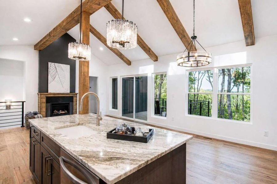 Furnished interior view inside a new home in , Blue Ridge (Image 19).