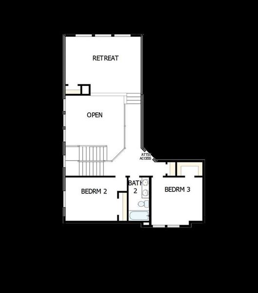 2D floor plan layout of this home in Painted Tree - Classic Series, McKinney, TX (Image 3). 2D floor plan layout of this home in Painted Tree - Classic Series, McKinney, TX (Image 3).