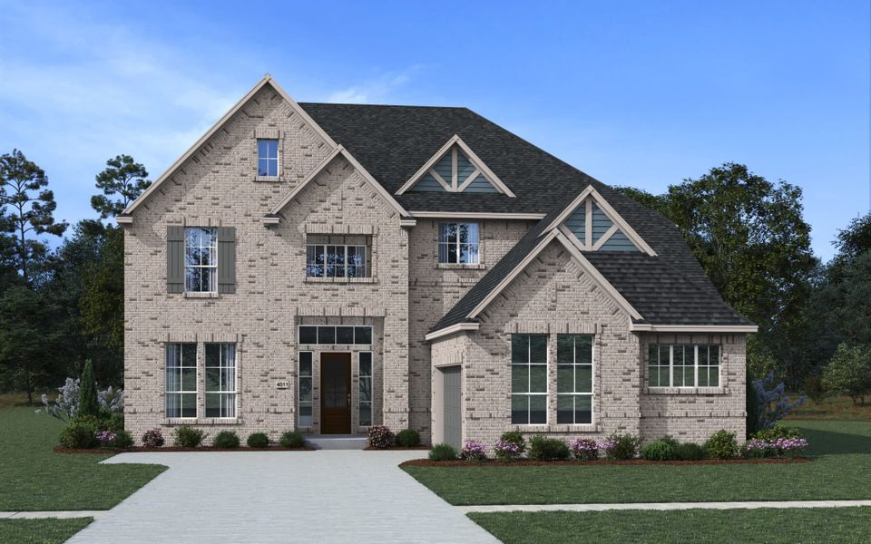 Representative exterior photo of a completed home built from the Lakewood 60/65’s by Chesmar Homes in Prominence – Now Selling, San Antonio, TX (Image 5).