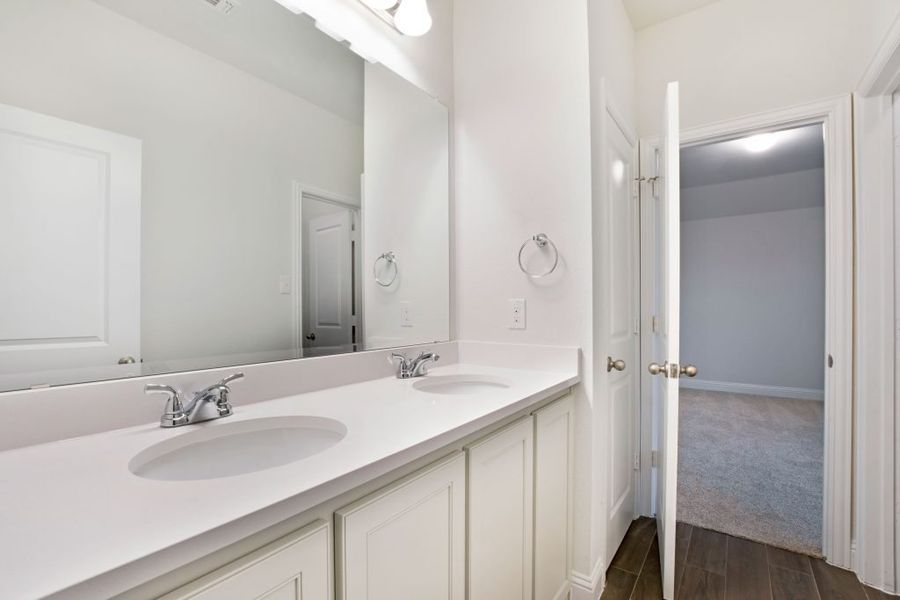 Representative exterior photo of a completed home built from the Preston by Impression Homes in Mercer Meadows, Royse City, TX (Image 17).