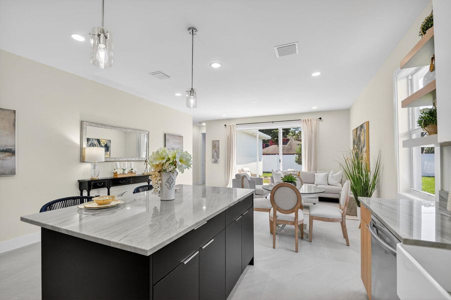 Furnished interior view inside a new home in , Jupiter (Image 38).
