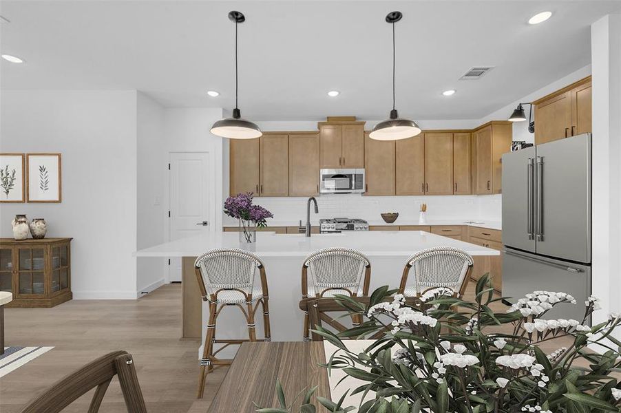 Furnished interior view inside a new home in Aspire at Reunion, Newark (Image 8).