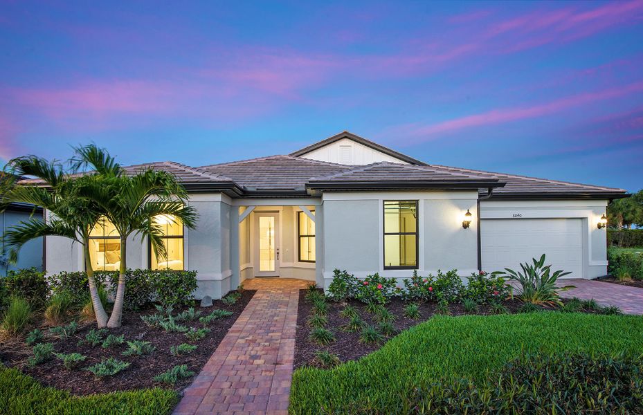 Representative exterior photo of a completed home built from the Reverence by Del Webb in Del Webb Oak Creek, North Fort Myers, FL (Image 20).