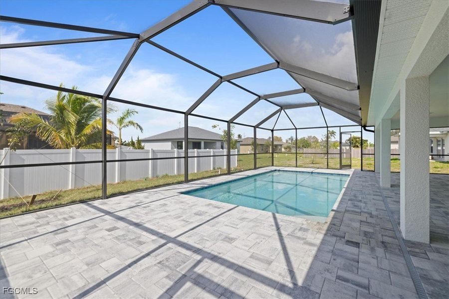 Exterior details and patio area of a home in Cape Coral, Cape Coral (Image 21).