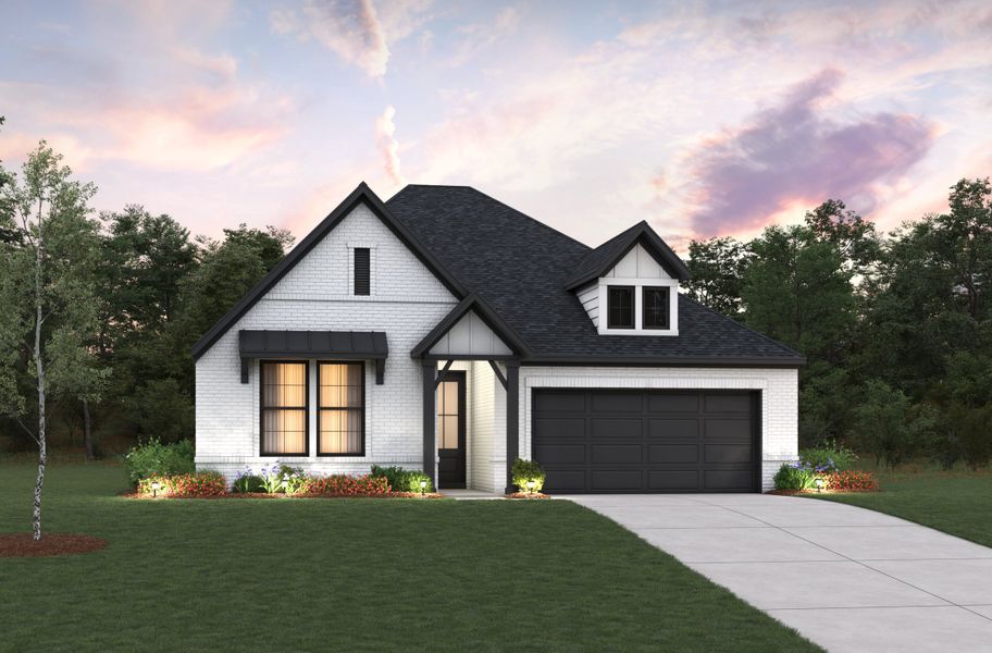 Representative exterior photo of a completed home built from the Palmetto by Beazer Homes in Copia Pines: Heritage Collection, Montgomery, TX (Image 3).