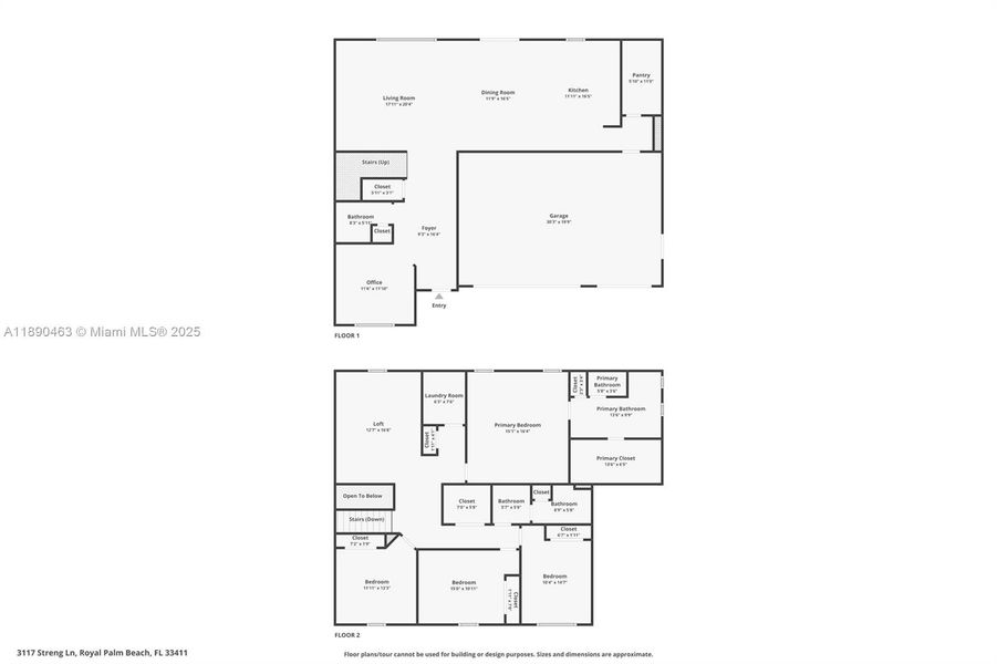 2D floor plan layout of this home in , Royal Palm Beach, FL (Image 5).