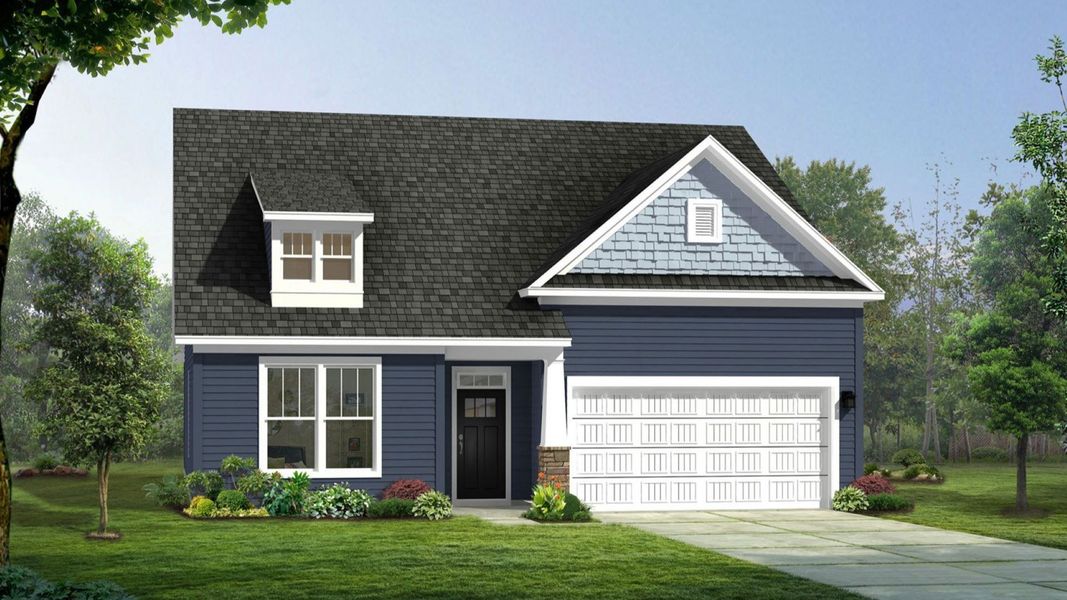 Representative exterior photo of a completed home built from the Cooper 3 by DRB Homes in Walnut Ridge, Inman, SC (Image 18). Representative exterior photo of a completed home built from the Cooper 3 by DRB Homes in Walnut Ridge, Inman, SC (Image 18).