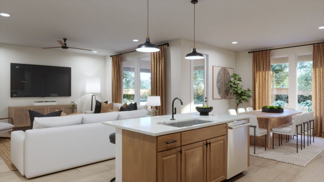 Representative furnished interior of a home built from the 4011 by Risewell Homes in Parkton Square, Kyle (Image 8).