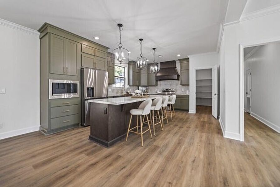 Furnished interior view inside a new home in , Cross (Image 12).