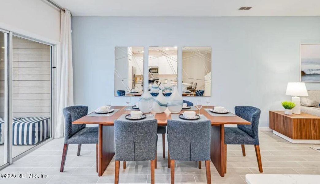 Furnished interior view inside a new home in Silver Falls Townhomes at Silverleaf, St. Johns (Image 19).