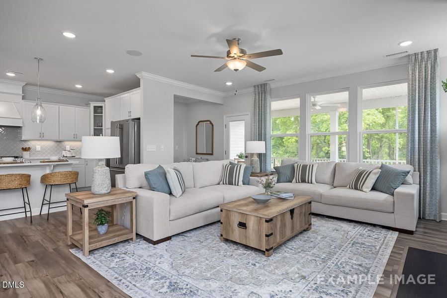 Furnished interior view inside a new home in Rockport, Wake Forest (Image 12). Furnished interior view inside a new home in Rockport, Wake Forest (Image 12).