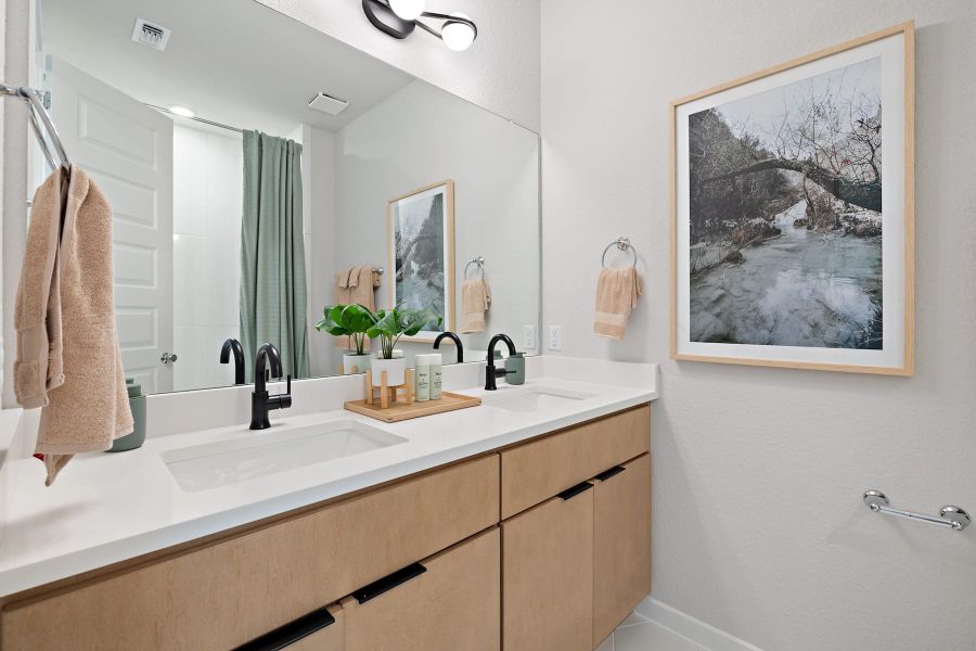 Furnished interior view inside a new home in Heritage, Dripping Springs (Image 42).
