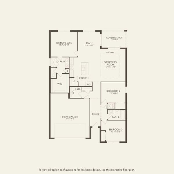 2D floor plan layout for the Crestmere by Pulte Homes in Spencer Glen, Riverview, FL (Image 4).