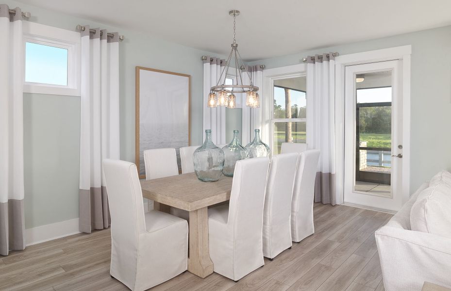 Café area for casual and formal dining.