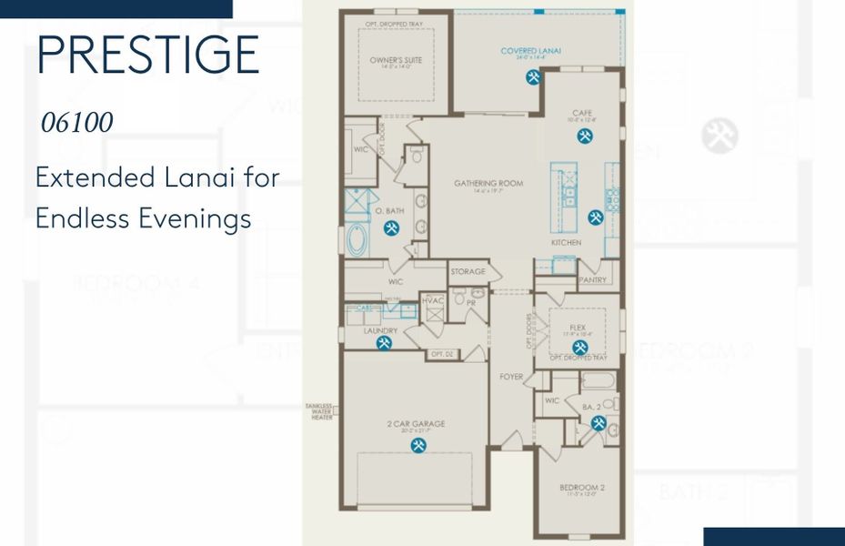 2D floor plan layout of this home in Costa Pointe, Vero Beach, FL (Image 2).
