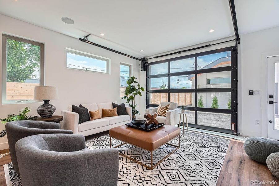 Living Room With Door Closed