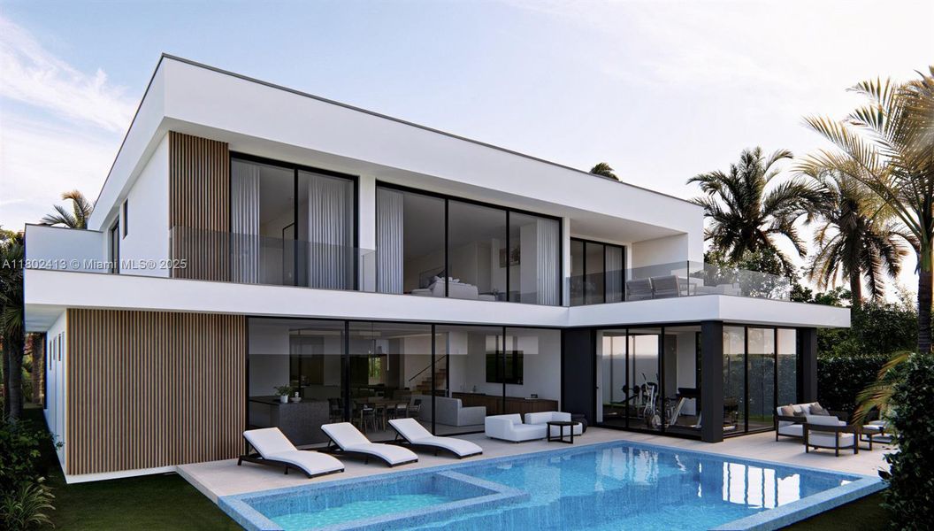 Front exterior of a new home in , Miami, FL, highlighting curb appeal (Image 2). Front exterior of a new home in , Miami, FL, highlighting curb appeal (Image 2).