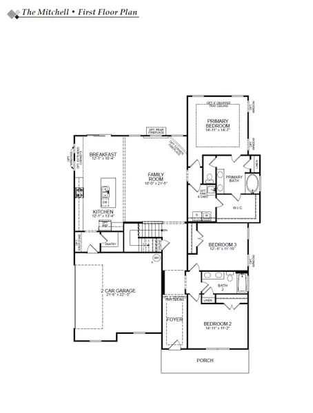 2D floor plan layout of this home in Waterford Commons, Rock Hill, SC (Image 2). 2D floor plan layout of this home in Waterford Commons, Rock Hill, SC (Image 2).