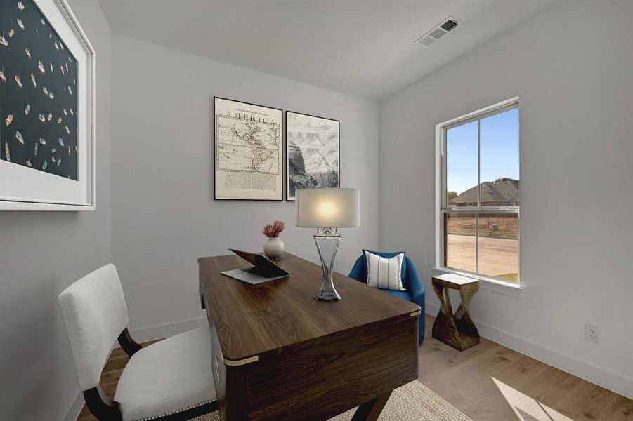 Furnished interior view inside a new home in Sterling Greene, Arlington (Image 32). Furnished interior view inside a new home in Sterling Greene, Arlington (Image 32).