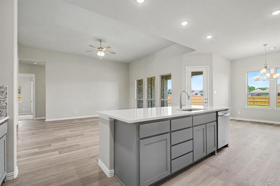 Furnished interior view inside a new home in Ten Mile Creek Estates, DeSoto (Image 6).