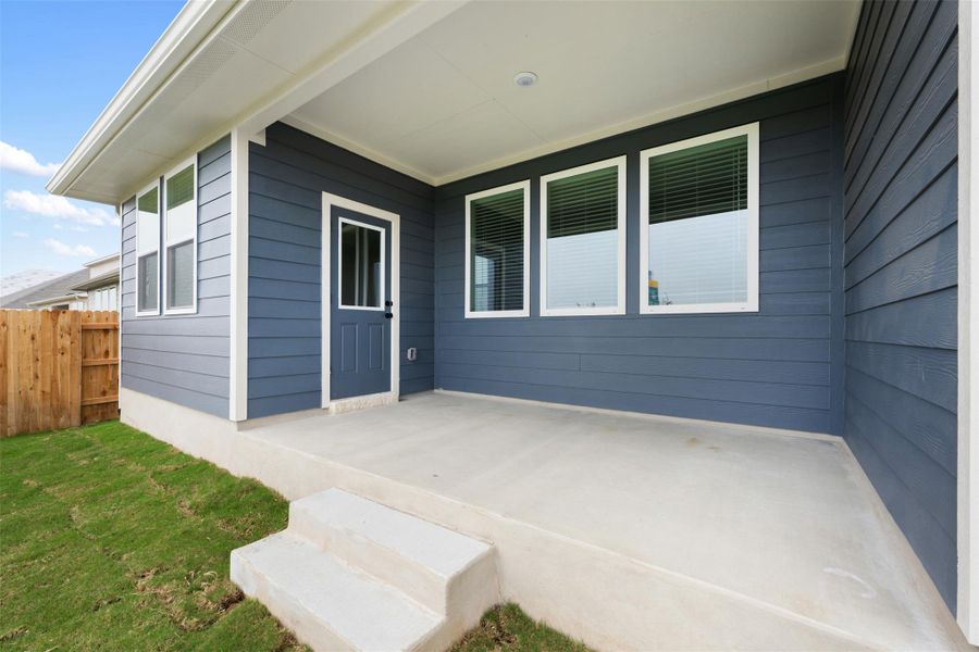 Exterior details and patio area of a home in Willow Springs, Buda (Image 18). Exterior details and patio area of a home in Willow Springs, Buda (Image 18).