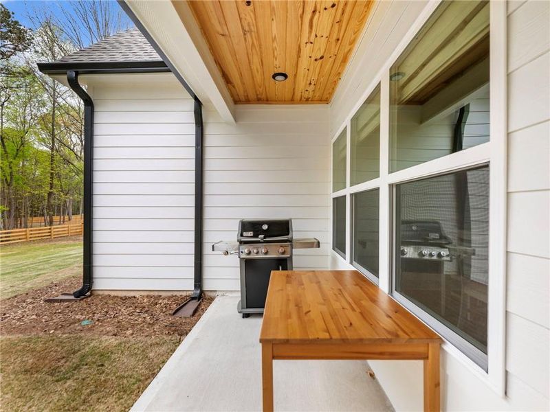 Exterior details and patio area of a home in , Gillsville (Image 40).
