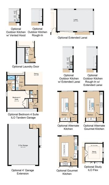 2D floor plan layout of this home in Esplanade at Starling, Punta Gorda, FL (Image 3).